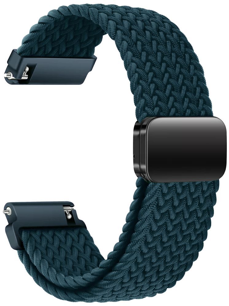     			ACM Watch Strap Woven Braided Magnetic 22mm compatible with Fastrack Styler Fs1 Pro Smartwatch Adjustable Belt Band Turquoise