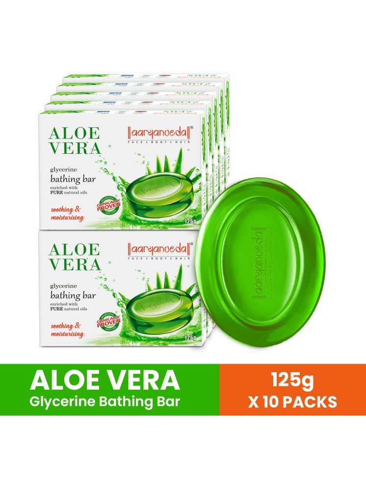     			Aaryanveda Moisturizing Aloe Vera Glycerine Bathing Bar for All Skin Type ( Pack of 10 )