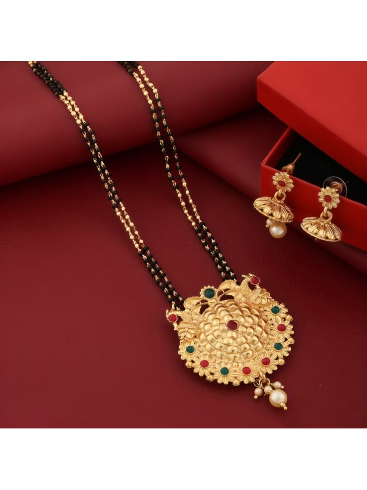     			Harsha Creation Golden Mangalsutra Set ( Pack of 1 )