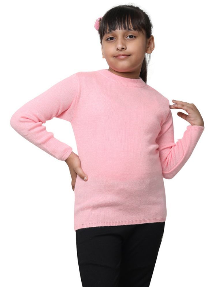     			IndiWeaves Pack of 1 Girls Wollen Pullover ( Pink )