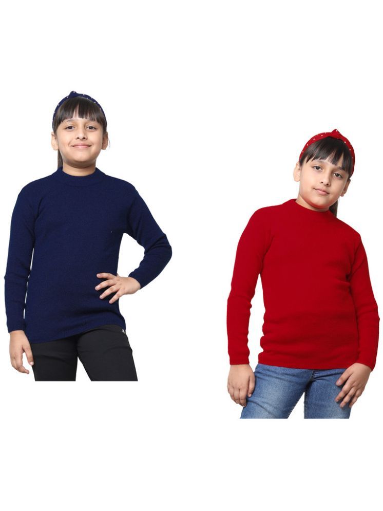     			IndiWeaves Pack of 2 Girls Wollen Pullover ( Multicolor 1 )