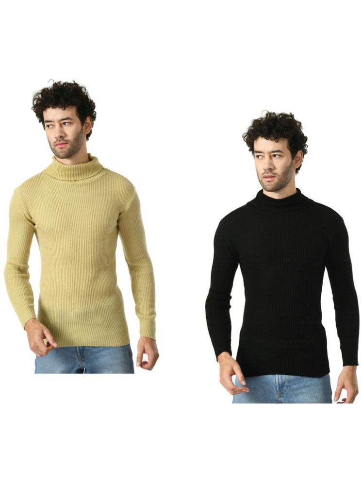     			IndiWeaves Woollen High Neck Men's Full Sleeves Pullover Sweater - Multicolor ( Pack of 2 )