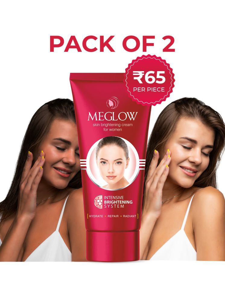     			Meglow Skin Brightening Cream for Women it Hydrates and Evens Skin Tone 15g ( Pack of 2 )