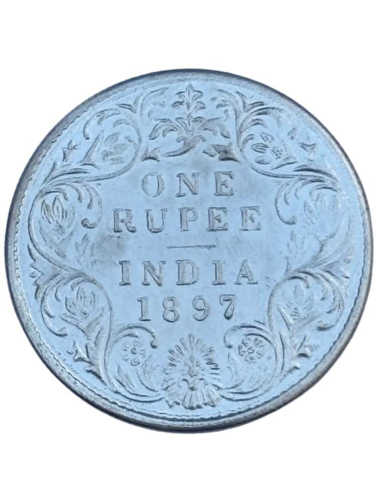     			ONE RUPEE 1897 VICTORIA QUEEN RARE TO FIND COIN