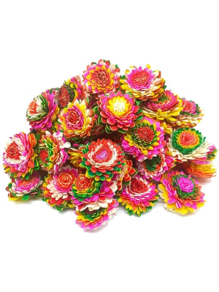     			PRANSUNITA Other Handmade Dry Wood Sun Flower for Gift Decoration Packing ( Pack of 6 )