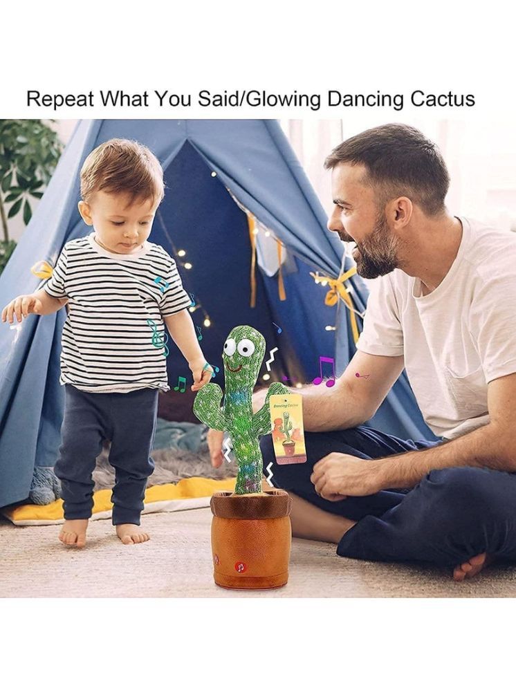     			Rechargeable Toys Talking Cactus Baby Toys for Kids Dancing Cactus Toys Can Sing Wriggle & Singing Recording