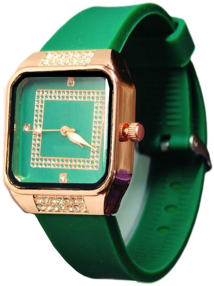     			Renaissance Traders Green PU Analog Womens Watch