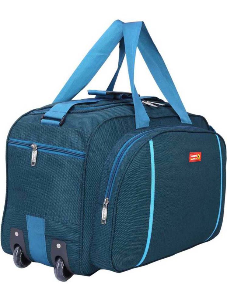     			S.K.DAYNA 40 Ltrs Blue Polyester Duffle Trolley