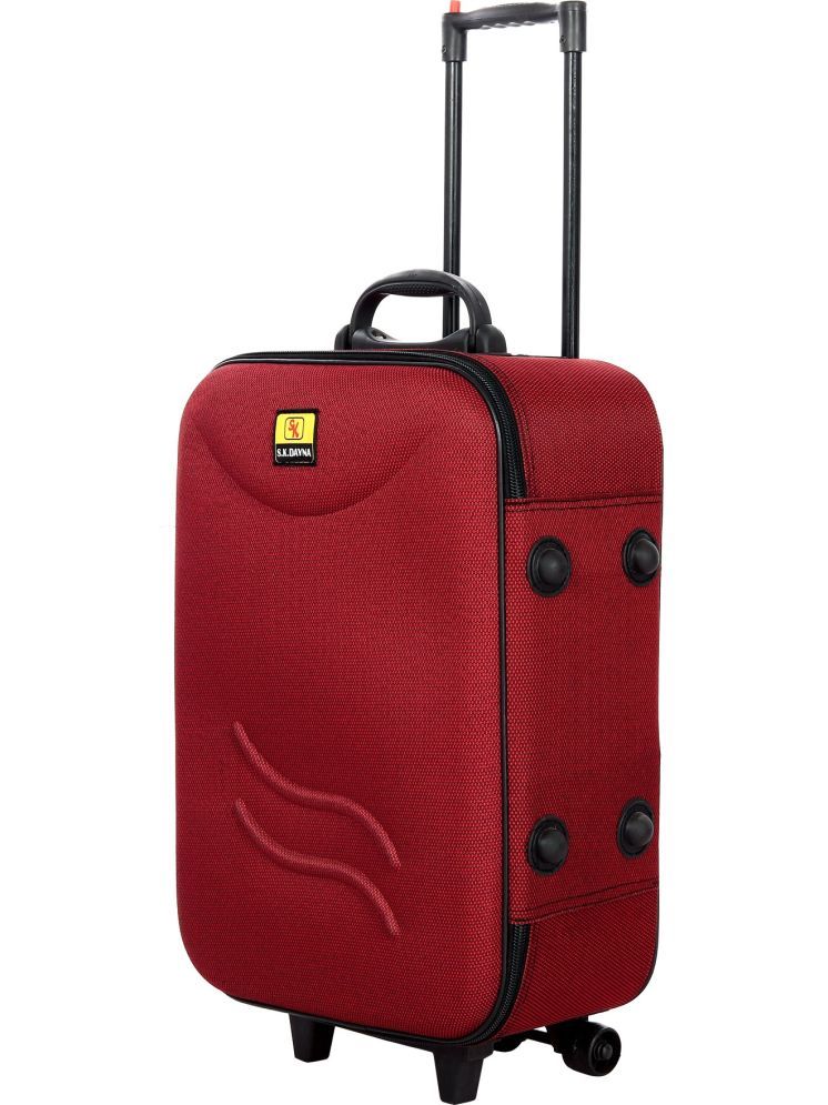     			S.K.DAYNA Red M( Between 61cm-69cm) Cabin Soft Trolley Suitcase Bag Luggage