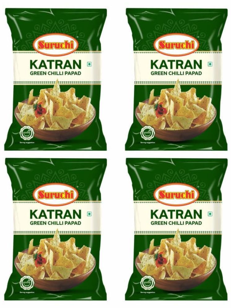     			SURUCHI  Greenchili Katran Papad  1 kg Pack of 4