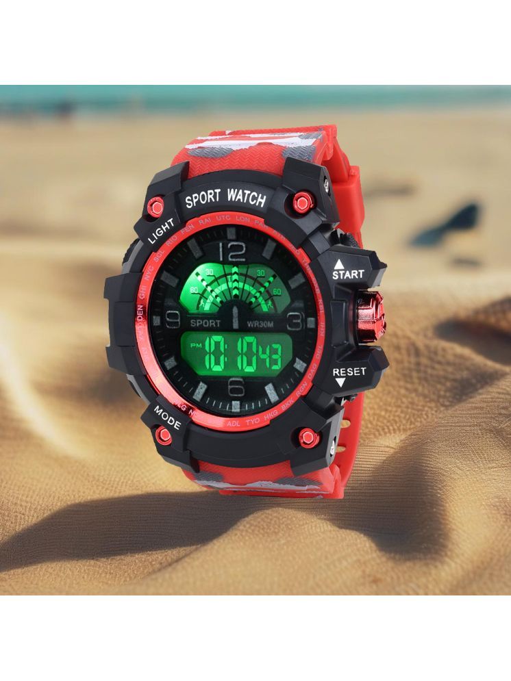     			Trex Red Silicon Digital Men's Watch