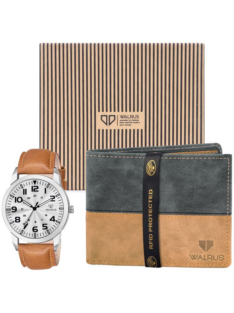     			Walrus Tan PU Analog Men's Watch