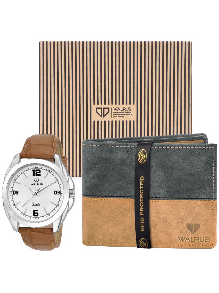     			Walrus Tan PU Analog Men's Watch