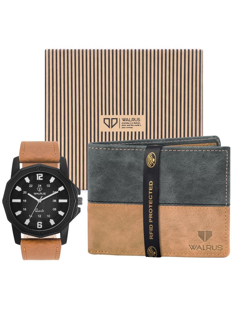     			Walrus Tan PU Analog Men's Watch