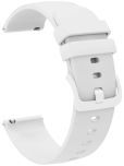 ACM Watch Strap Silicone Belt 20mm compatible with Fastrack Noir Pro Smartwatch Color Hook Band White