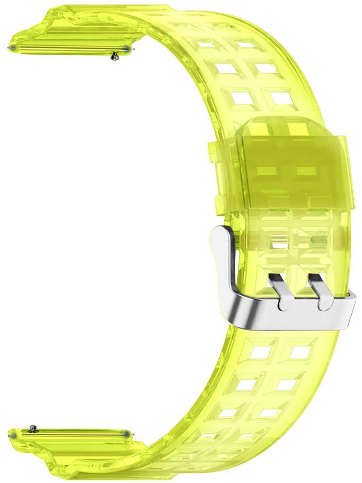     			ACM Watch Strap Silicone Transparent Design 20mm compatible with Acwo Fwit Play Smartwatch Classy Band Neon Green