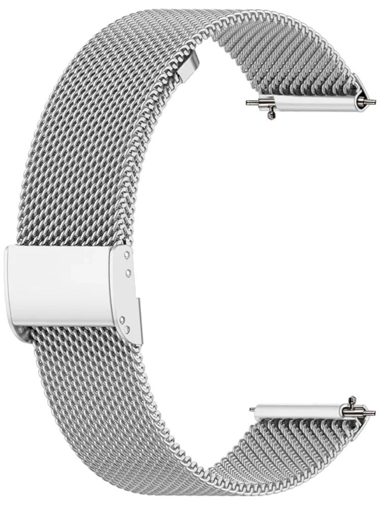     			ACM Watch Strap Steel Metal 20mm compatible with Acwo Fwit Play Smartwatch Adjustable Belt Chain Band Silver