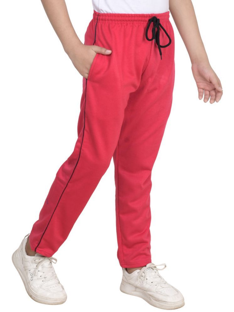     			IndiWeaves Pack of 1 Boys Fleece Trackpant ( Red )