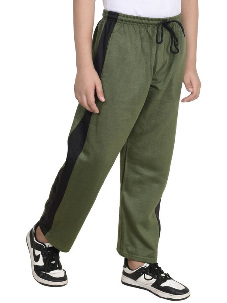     			IndiWeaves Pack of 1 Boys Fleece Trackpant ( Olive )