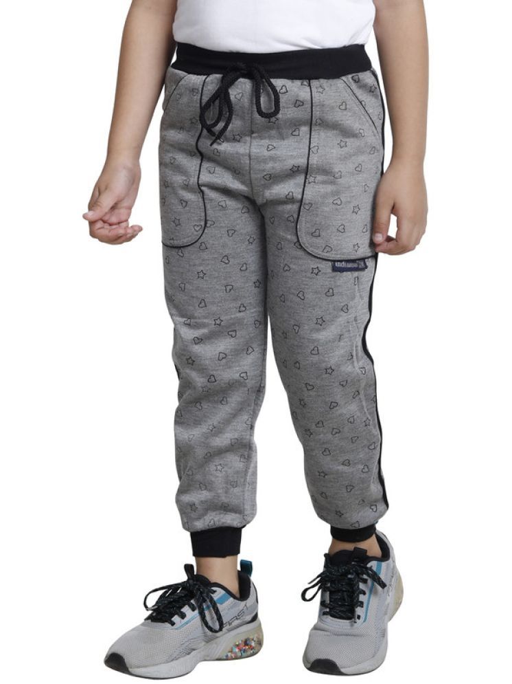     			IndiWeaves Pack of 1 Boys Fleece Trackpant ( Grey )