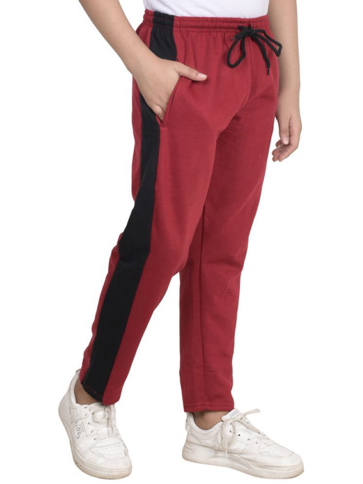     			IndiWeaves Pack of 1 Boys Fleece Trackpant ( Maroon )