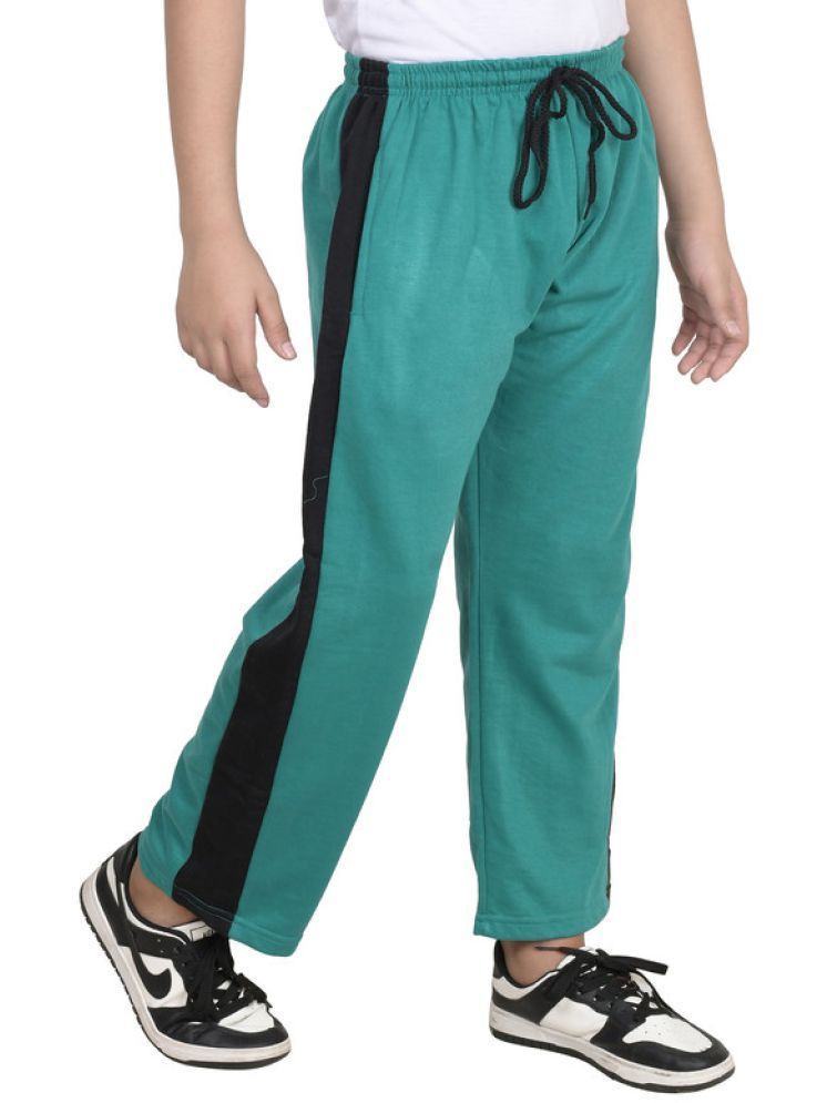     			IndiWeaves Pack of 1 Boys Fleece Trackpant ( Green )