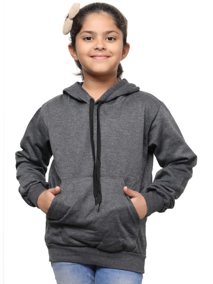     			IndiWeaves Pack of 1 Girls Fleece Sweatshirt ( Silver )