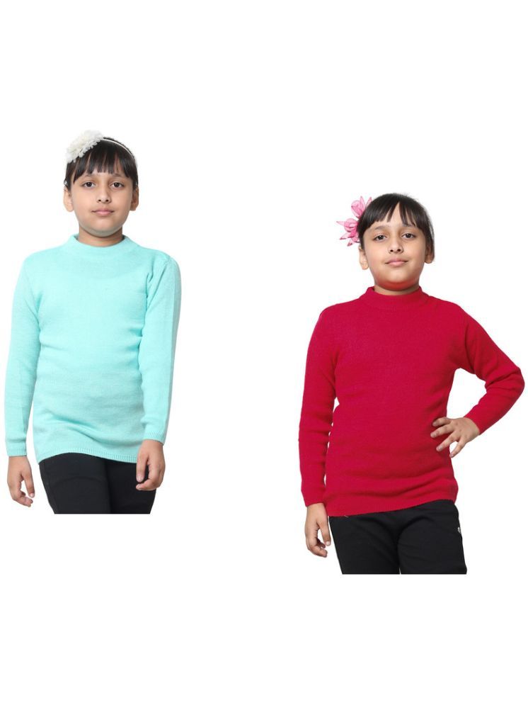     			IndiWeaves Pack of 2 Girls Wollen Pullover ( Multicolor 1 )