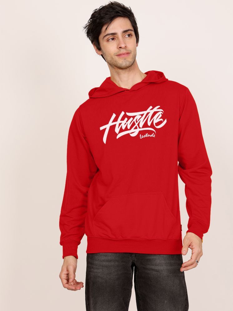     			Leotude Fleece Hooded Men's Sweatshirt - Red ( Pack of 1 )