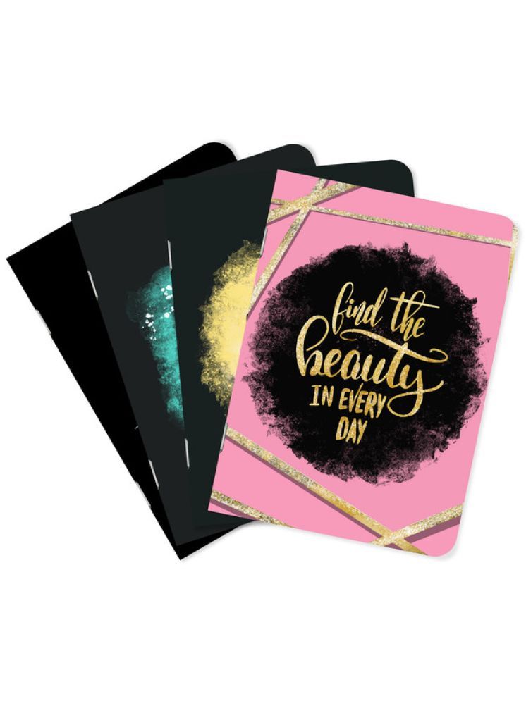     			Sketchfab A5 Handy Cute Unruled, Plain, notebooks for Everyone Set of 4 for doodling, Writing Notebooks - Matte Finished - Journal Diary Gift.(60 * 4=240 80 GSM Pages)(Find The Beauty in Every Day)