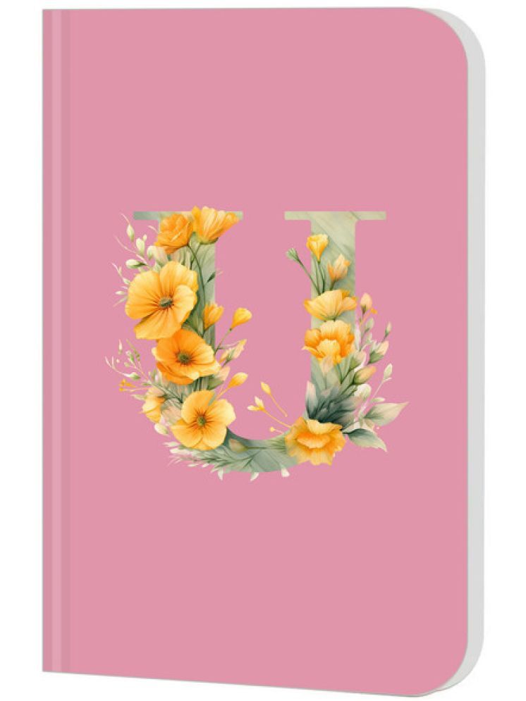     			Sketchfab Premium Soft Bound Notebook Diary for Girls, Boy and Women (A5, 80 GSM, 144 Unuled Pages) Floral Design U Lasercut Regular A5 For Office School College Unruled Pages Journal, Gift (Initial U)