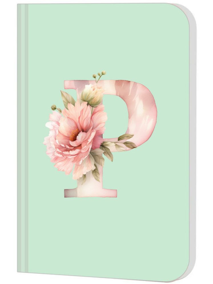     			Sketchfab Premium Soft Bound Notebook Diary for Girls, Boy and Women (A5, 80 GSM, 144 Unruled Pages) Floral Design P Lasercut Regular A5 For Office School College Unruled Pages Journal, Gift (Initial P)