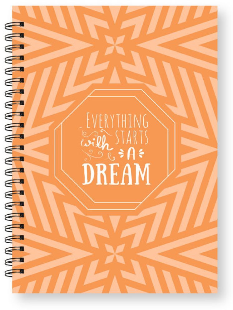     			Sketchfab Spiral-Bound, Notebooks, For Writing Personal, Students And Office School, Home Use Pocket Size Notepad, Blank Pack Of 1 Unruled| (A5, 144 Pages, 80 GSM) (Everything Start With A Dream)