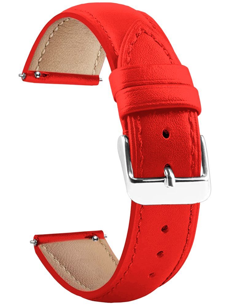     			ACM Watch Strap Leather Belt 22mm compatible with Boat Enigma Ascend Smartwatch Casual Classic Band Red