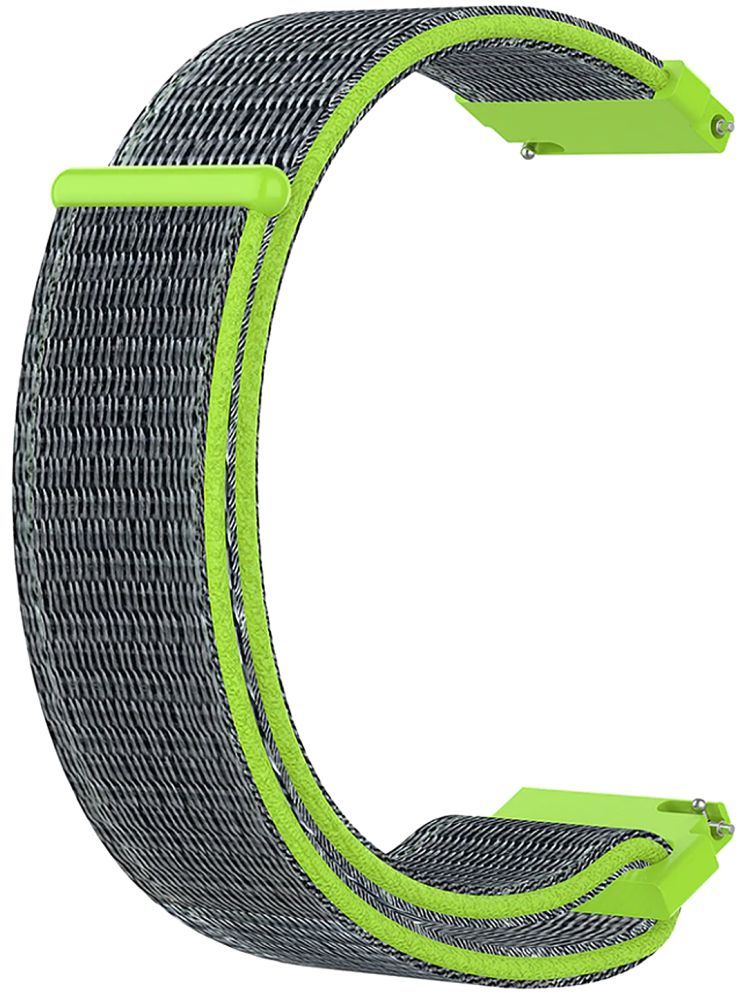     			ACM Watch Strap Nylon Soft 22mm compatible with Noise Noisefit Halo 2 Smartwatch Sports Band Neon Green