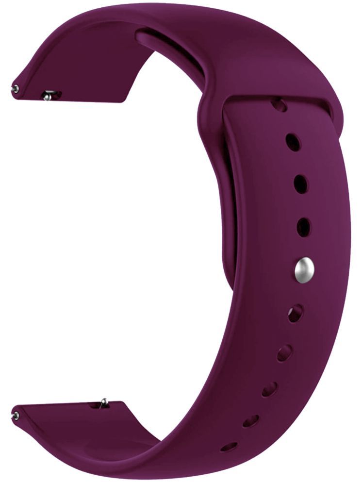     			ACM Watch Strap Silicone Belt 22mm compatible with Fastrack Revoltt Fs1 Pro Smartwatch Sports Band Burgundy Purple