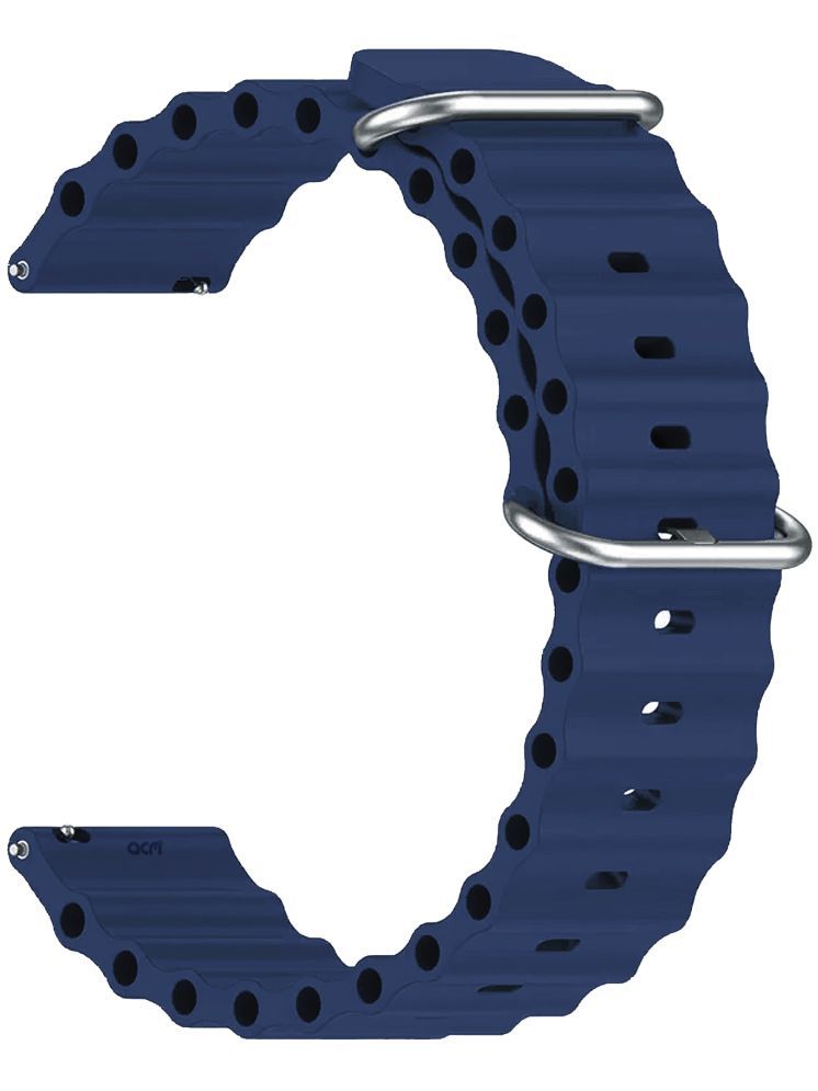     			ACM Watch Strap Silicone Smart Belt 22mm compatible with Fastrack Revoltt Fs1 Pro Smartwatch Classic Band Dark Blue