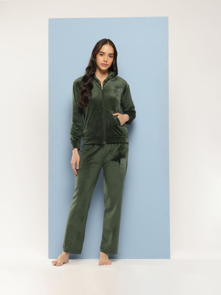     			Aarika Green Solid Palazzo Top Set