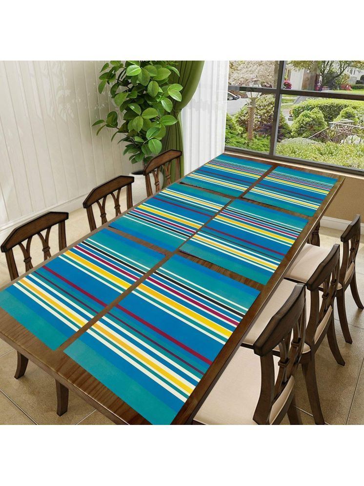     			CreadCraft PVC Solid Rectangle Table Mats ( 40 cm x 30 cm ) Pack of 1 - Multi