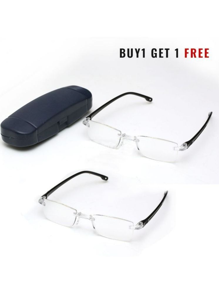     			Fadiso Fashion Rectangle Rimless Reading Glasses