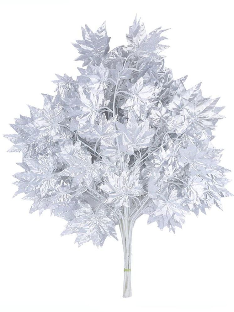     			Green plant indoor - Silver Maple Artificial Plants Bunch ( Pack of 12 )