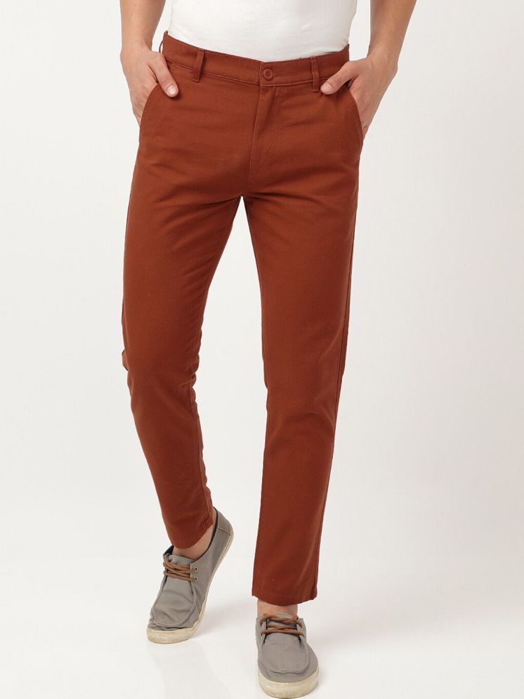     			HARDSODA Slim Flat Men's Chinos - Rust ( Pack of 1 )