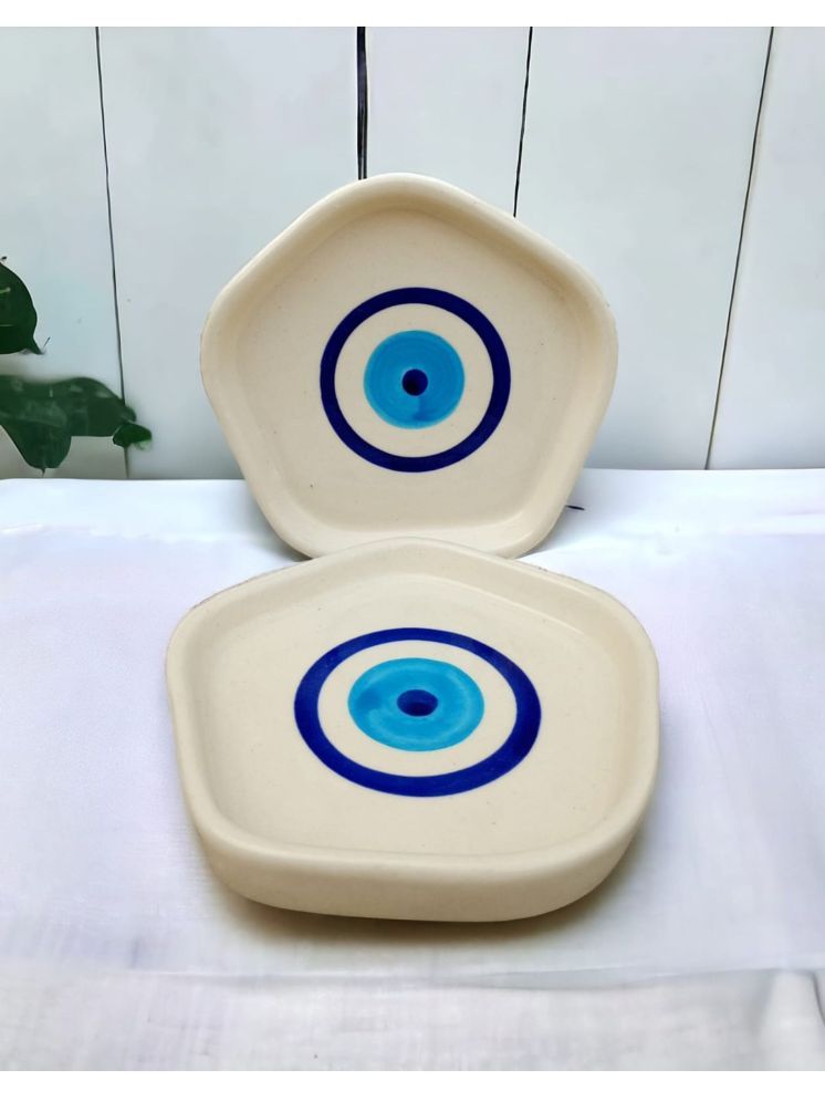     			Malaikah 2 Pcs Ceramic White Quarter Plate