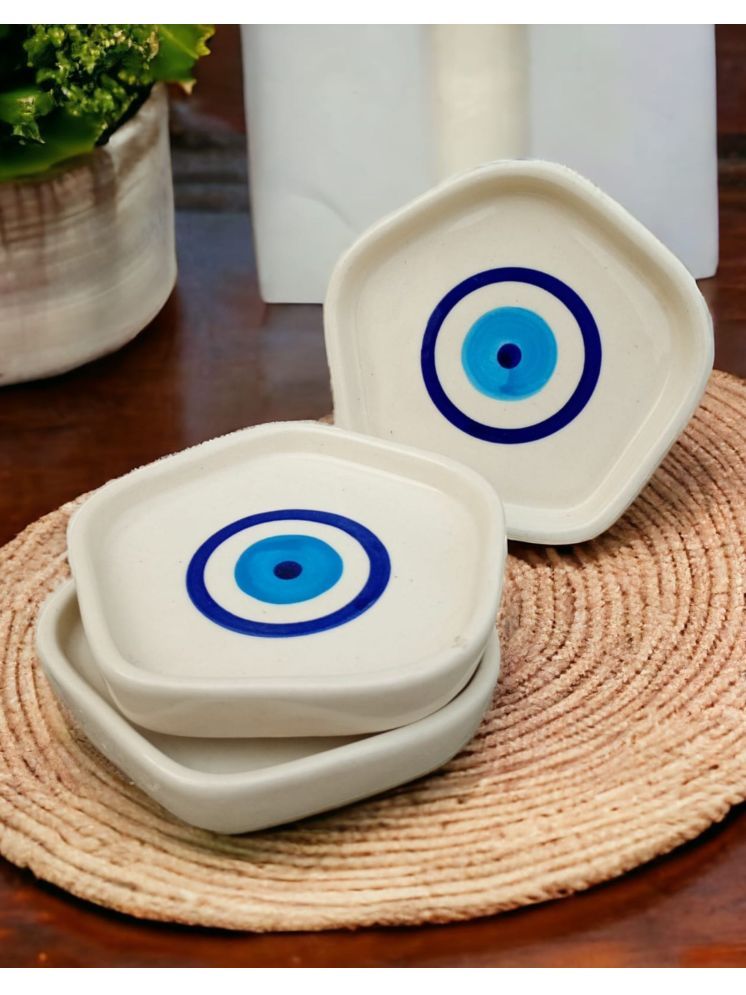     			Malaikah 3 Pcs Ceramic White Quarter Plate