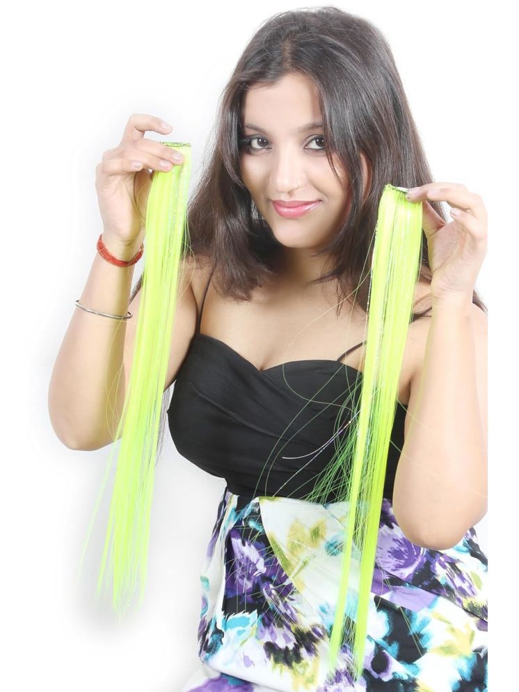     			RITZKART - Green Clip In Hair Extension