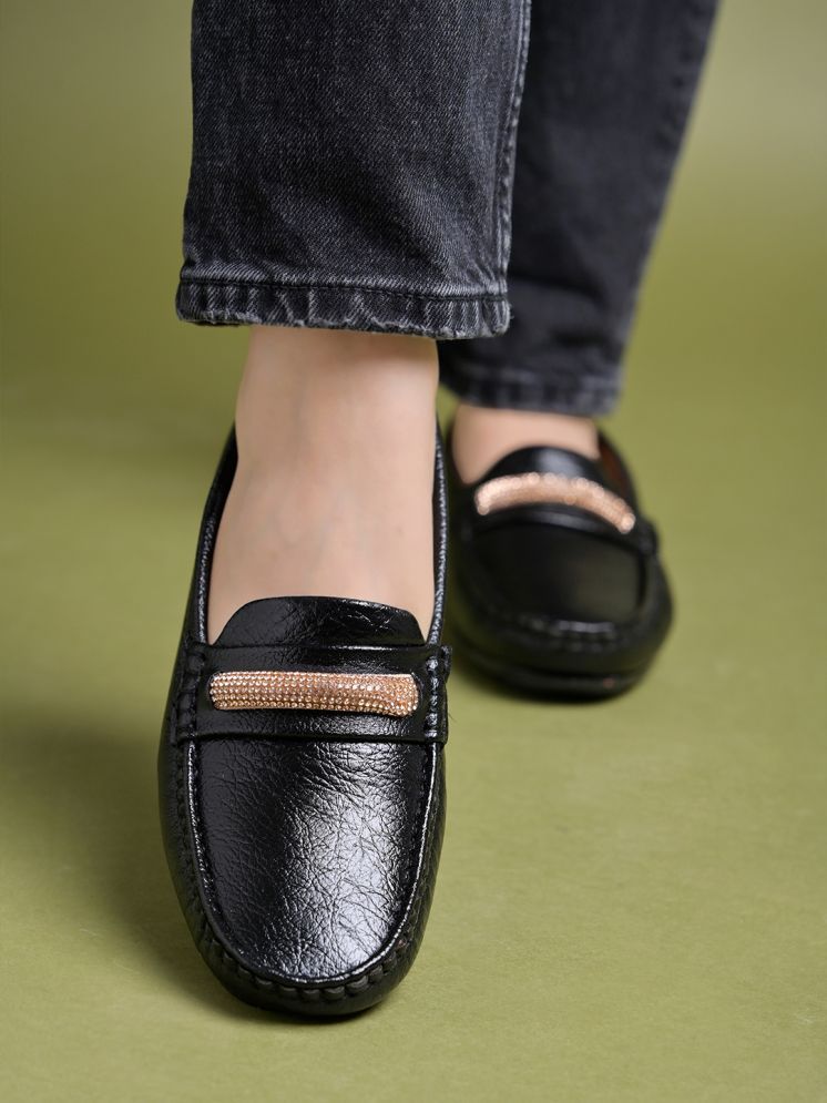     			Stylestry Black Women's Loafers