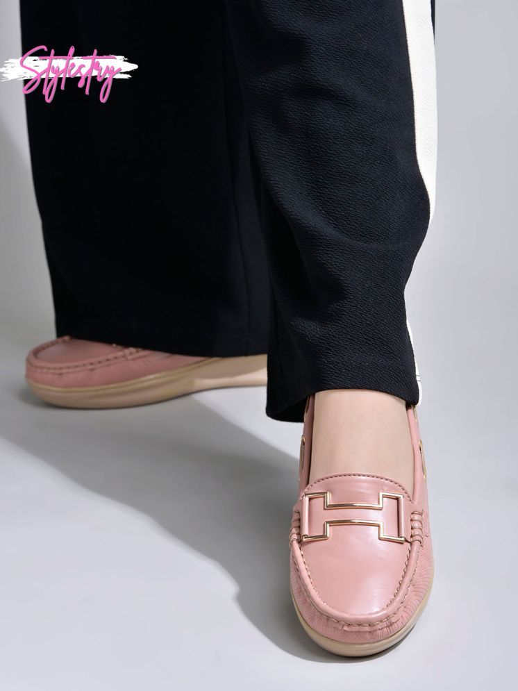     			Stylestry Peach Women's Loafers