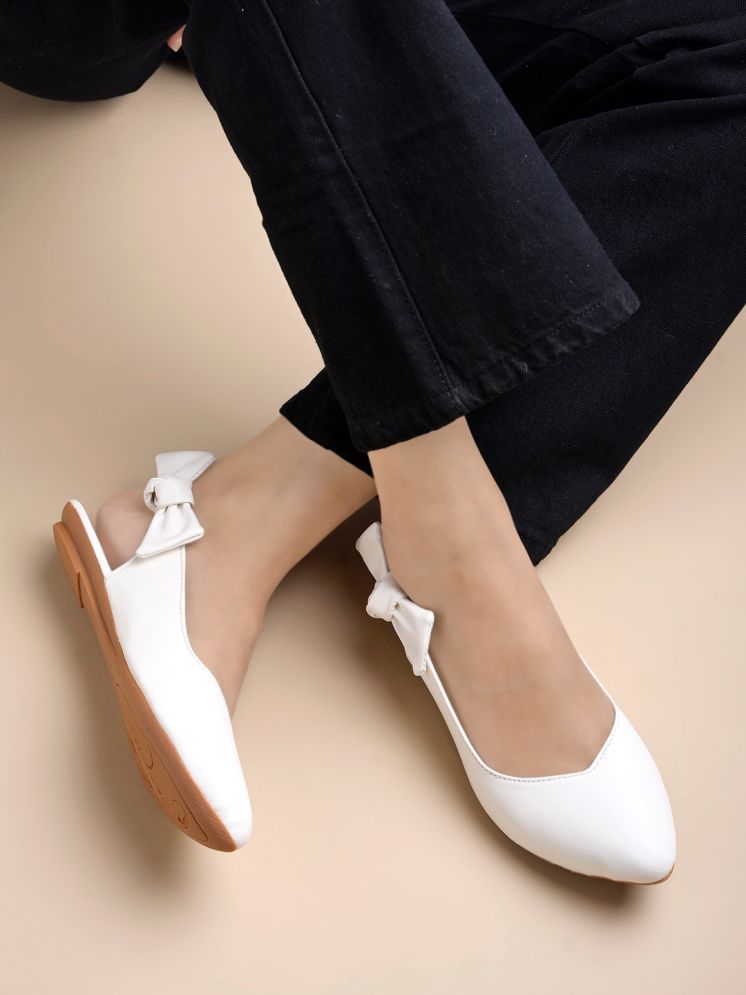     			Stylestry White Women's Casual Ballerinas