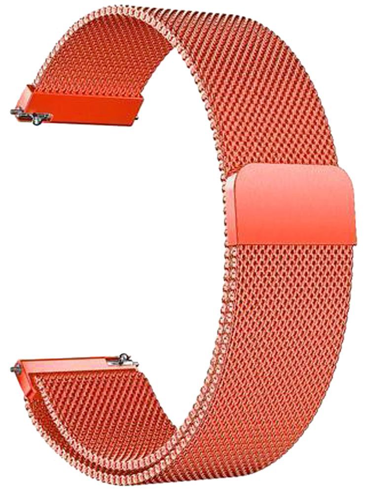     			ACM Watch Strap Magnetic 22mm compatible with Noise Colorfit Canvas Trinity Smartwatch Luxury Metal Chain Band Orange