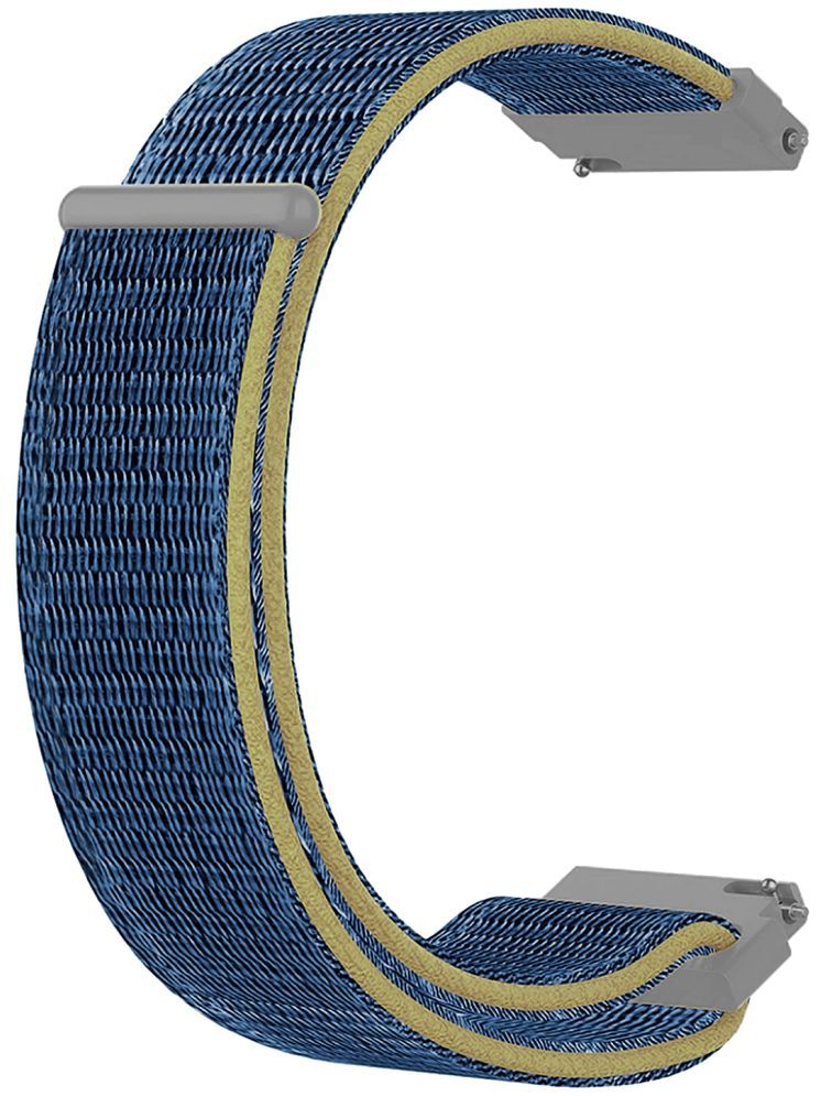     			ACM Watch Strap Nylon Soft 22mm compatible with Fastrack Radiant Fx4 Smartwatch Sports Band Blue